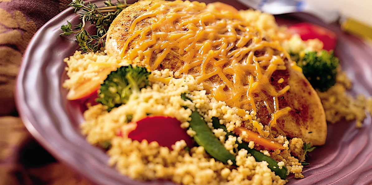 Spicy Chicken and Vegetable Couscous | Sargento® Shredded ...