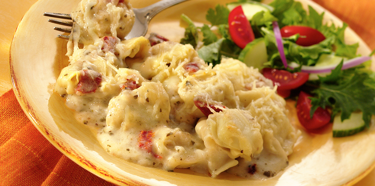 Tortellini with Pesto Sauce Recipe Sargento® Mozzarella