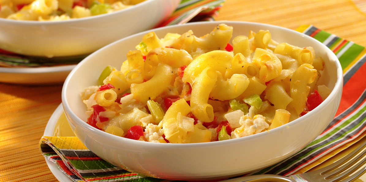 Confetti MacnCheese Recipe Sargento® Shredded Mild Cheddar Cheese