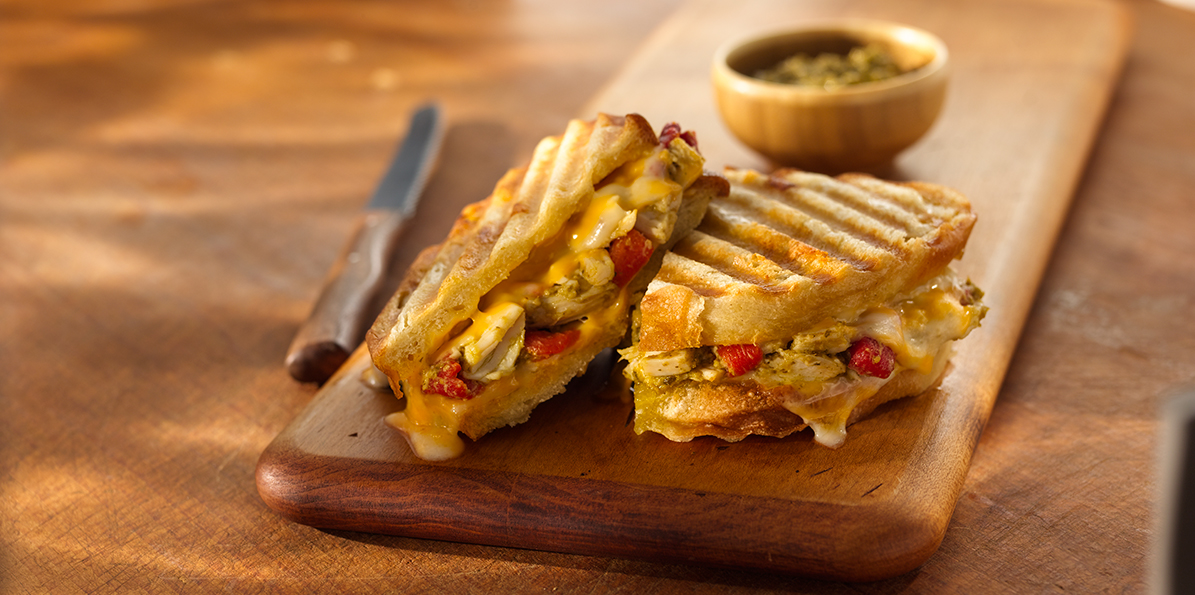 Chicken and Pesto Panini Sargento® ColbyJack Cheese