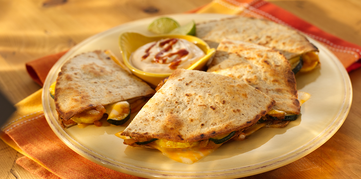 Veggie Zucchini Blend Quesadilla Sargento ColbyJack Slices