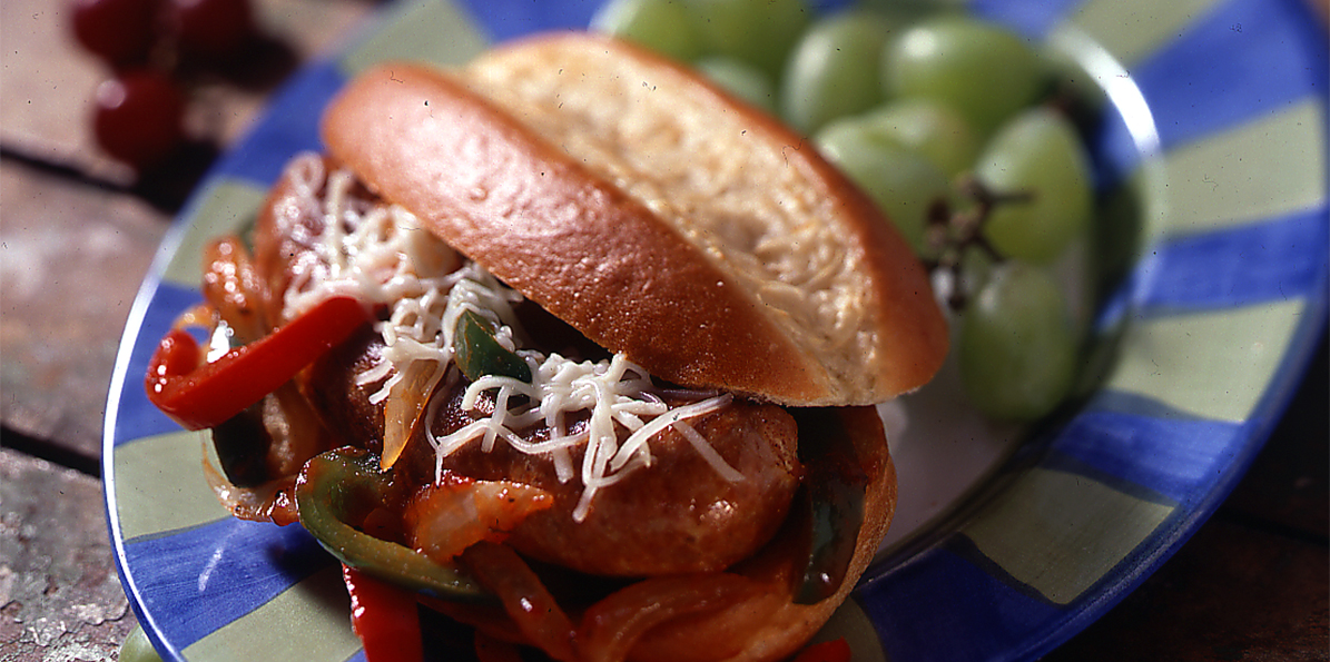 Sausage Pepper Sandwich Sargento® Shredded 6 Cheese Italian