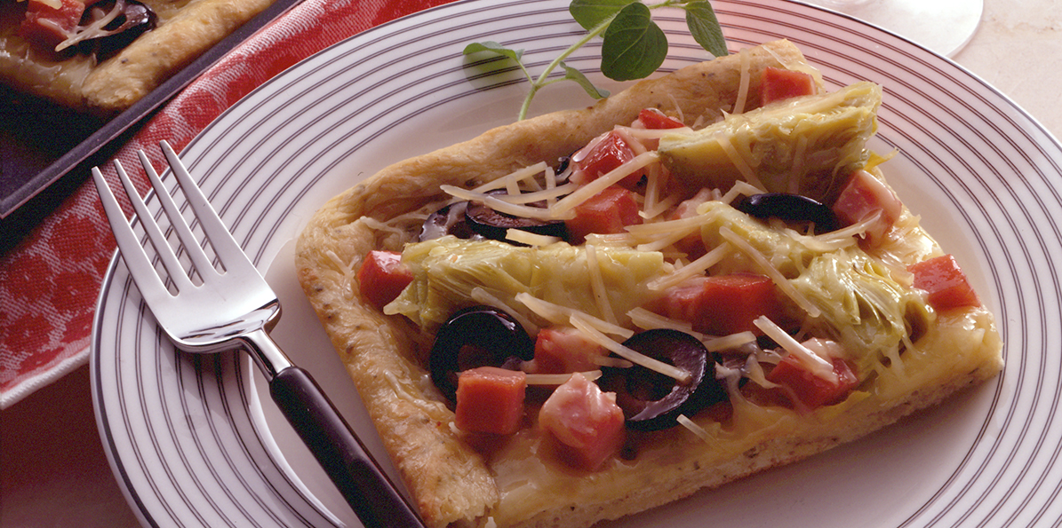 Artichoke Ham Olive Pizza Recipe Sargento® Shredded Cheese
