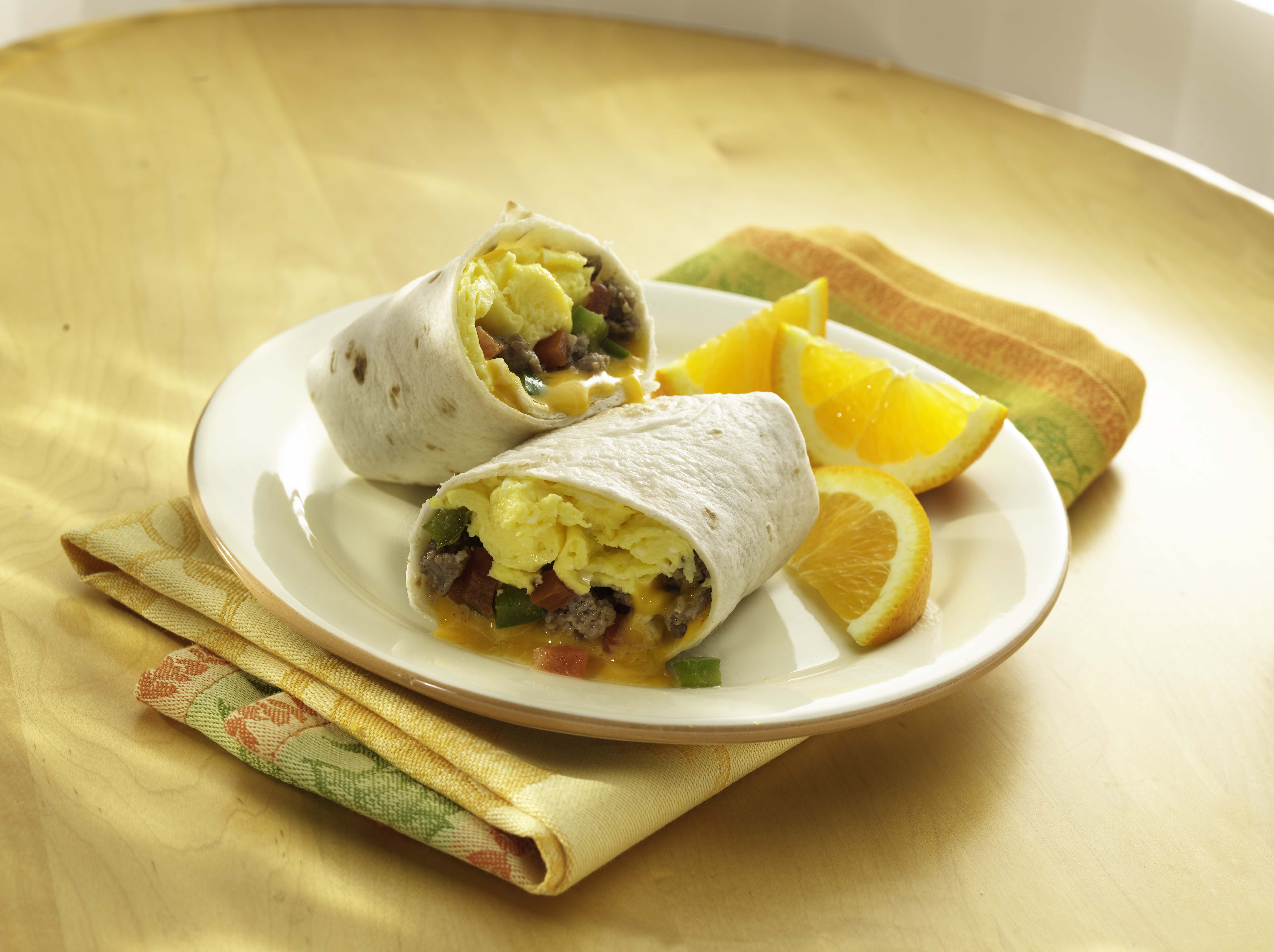 Breakfast Sausage Burrito Recipe Sargento® Shredded Sharp Cheddar