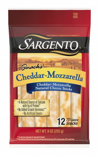 Natural Blends Cheddar Mozzarella Cheese Snacks Sargento