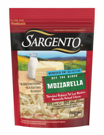 Shredded Reduced Fat Mozzarella | Sargento®