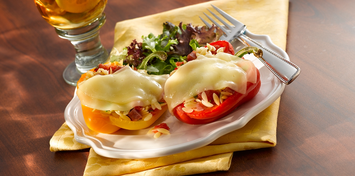 Stuffed Bell Peppers Recipe Sargento Sliced Provolone Cheese