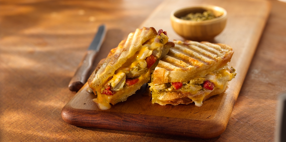 Chicken and Pesto Panini Sargento® ColbyJack Cheese