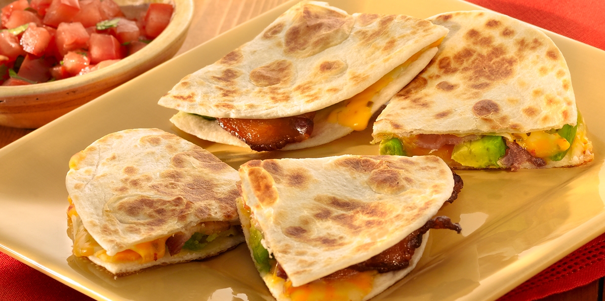 Double Cheese Bacon Avocado Quesadilla Sargento Cheese Recipe