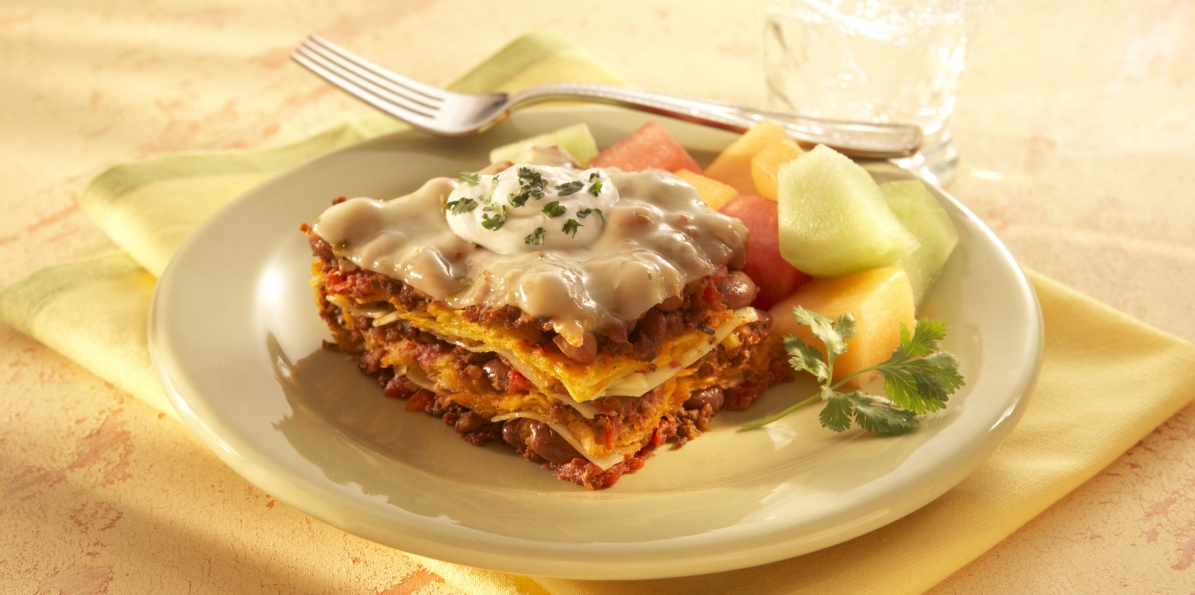 Tortilla Lasagna Recipe Sargento® Sliced Pepper Jack Cheese