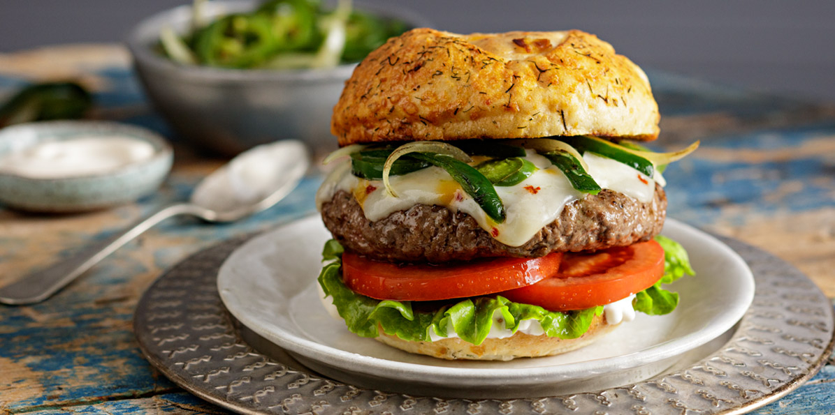 Southwest Green Chili Cheeseburger Sargento